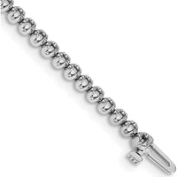 14K White Gold 7-Inch Tennis Bracelet with 56 Round Diamonds - 1.6mm Each by Monteluci Fine Jewelry