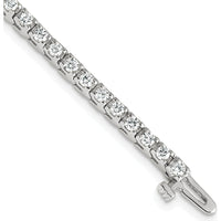 14K White Gold 7-Inch Tennis Bracelet with 56 Round Diamonds - 2.18 Carat Total Diamond Weight by Monteluci Fine Jewelry