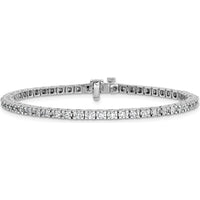 14K White Gold 7-Inch Tennis Bracelet with 56 Round Diamonds - 2.18 Carat Total Diamond Weight by Monteluci Fine Jewelry