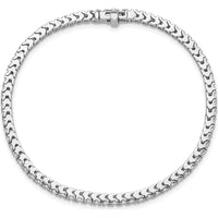 14K White Gold 7-Inch Tennis Bracelet with 74 Round Faceted Diamonds - 1.25 Carat Total Diamond Weight by Monteluci Fine Jewelry