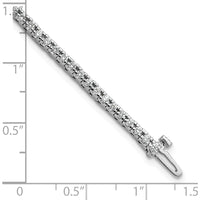 14K White Gold 7-Inch Tennis Bracelet with 74 Round Faceted Diamonds - 1.25 Carat Total Diamond Weight by Monteluci Fine Jewelry