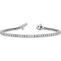14K White Gold 7-Inch Tennis Bracelet with 74 Round Faceted Diamonds - 1.25 Carat Total Diamond Weight by Monteluci Fine Jewelry