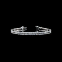 14K White Gold 7-Inch Tennis Bracelet with East-West Set Radiant Cut Lab Diamonds - 2.99 Carat Total Weight, E-F Color VS Clarity - Covaloro Fine Jewelry