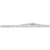 14K White Gold 7 Inch Tennis Bracelet with Prong Set Lab Grown Diamonds - 7.03 Carat Total Diamond Weight