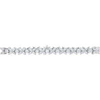 14K White Gold 7-Inch Tennis Bracelet with Prong-Set Lab Grown Round Diamonds - 5.24 Carat Total Diamond Weight