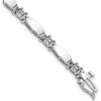 14K White Gold 7-Inch Tennis Bracelet with Prong Set Round Diamonds - 1.87 Carat Total Diamond Weight by Monteluci Fine Jewelry