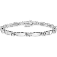14K White Gold 7-Inch Tennis Bracelet with Prong Set Round Diamonds - 1.87 Carat Total Diamond Weight by Monteluci Fine Jewelry