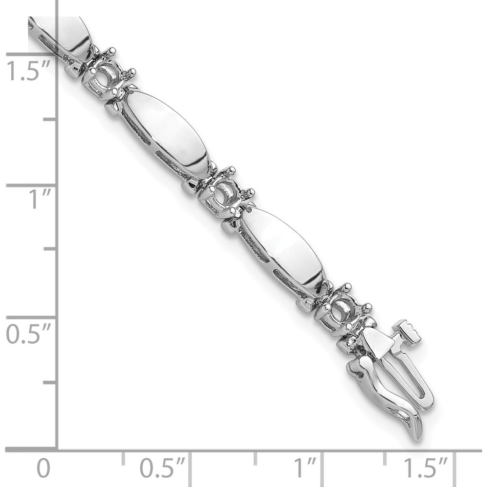 14K White Gold 7-Inch Tennis Bracelet with Prong Set Round Diamonds - 1.87 Carat Total Diamond Weight by Monteluci Fine Jewelry