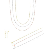 14K White Gold 7" Lungo Paperclip Chain Bracelet with Pear-Shaped Lobster Clasp by Orozza Fine Jewelry