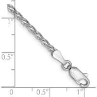 14K White Gold 7" Parisian Wheat Bracelet with Lobster Clasp - 2.25mm Width by Oro Pregiato