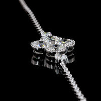 14K White Gold 7" Special Bracelet with 6 Brilliant Cut Lab Diamonds - 3.07 Carats Total Diamond Weight - Covaloro Fine Jewelry