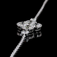 14K White Gold 7" Special Bracelet with 6 Brilliant Cut Lab Diamonds - 3.07 Carats Total Diamond Weight - Covaloro Fine Jewelry