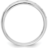 14K White Gold 7-Stone Diamond Band with Round Diamonds - 0.14 Carat Total Diamond Weight by 0