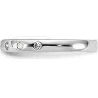 14K White Gold 7-Stone Diamond Band with Round Diamonds - 0.14 Carat Total Diamond Weight by 0