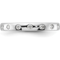 14K White Gold 7-Stone Diamond Band with Round Diamonds - 0.14 Carat Total Diamond Weight by 0