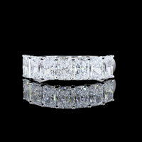 14K White Gold 7-Stone Eternity Band with Prong Set Radiant Cut Lab Diamonds - 2.01 Carats Total Diamond Weight - Covaloro Fine Jewelry