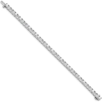 14K White Gold 7" Tennis Bracelet Mounting with 4-Prong Round Diamond Settings - Holds Approx. 7.5 Carat Total Diamond Weight by Monteluci Fine Jewelry
