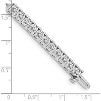 14K White Gold 7" Tennis Bracelet Mounting with 4-Prong Round Diamond Settings - Holds Approx. 7.5 Carat Total Diamond Weight by Monteluci Fine Jewelry