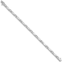 14K White Gold 7" Tennis Bracelet with 2.75 Carats of Round Diamonds in Prong Settings by Monteluci Fine Jewelry