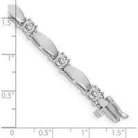 14K White Gold 7" Tennis Bracelet with 2.75 Carats of Round Diamonds in Prong Settings by Monteluci Fine Jewelry