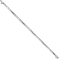 14K White Gold 7" Tennis Bracelet with 2-Prong Set Round Diamonds - 2.13 Carat Total Diamond Weight by Monteluci Fine Jewelry