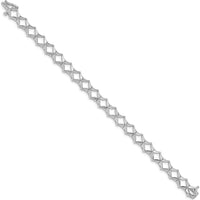 14K White Gold 7" Tennis Bracelet with 21 Side Stone Mountings for Add-a-Diamond - 2.75mm Each by Monteluci Fine Jewelry