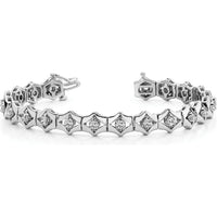 14K White Gold 7" Tennis Bracelet with 21 Side Stone Mountings for Add-a-Diamond - 2.75mm Each by Monteluci Fine Jewelry