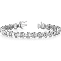 14K White Gold 7" Tennis Bracelet with 22 Prong Set Circle Mountings for 3.25mm Stones - Mounting Only by Monteluci Fine Jewelry