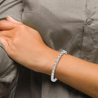 14K White Gold 7" Tennis Bracelet with 26 Round Diamonds - 2.4 Carat Total Diamond Weight by Monteluci Fine Jewelry