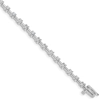 14K White Gold 7" Tennis Bracelet with 28 Round Diamonds - 2.6mm by Monteluci Fine Jewelry