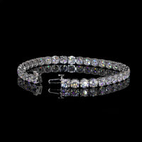 14K White Gold 7" Tennis Bracelet with 34 Brilliant Cut Round Lab Diamonds - 13.06 Carat Total Weight E-F Color VS1 Clarity - Covaloro Fine Jewelry