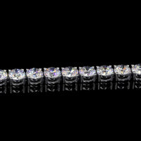14K White Gold 7" Tennis Bracelet with 34 Brilliant Cut Round Lab Diamonds - 13.06 Carat Total Weight E-F Color VS1 Clarity - Covaloro Fine Jewelry