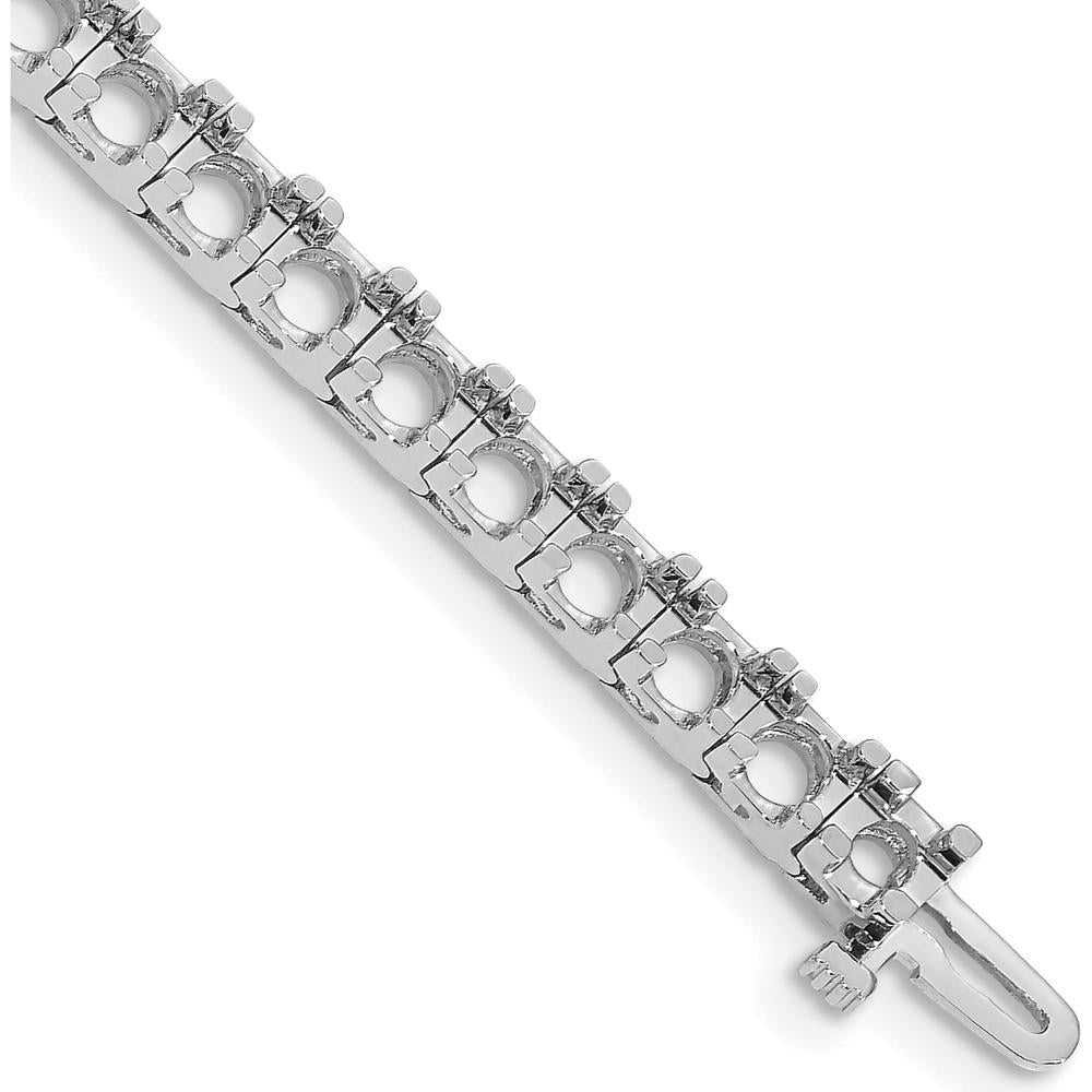 14K White Gold 7" Tennis Bracelet with 36 Round Diamonds - 12.5 Carat Total Diamond Weight by Monteluci Fine Jewelry