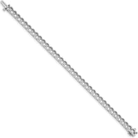 14K White Gold 7" Tennis Bracelet with 36 Round Diamonds - 12.5 Carat Total Diamond Weight by Monteluci Fine Jewelry