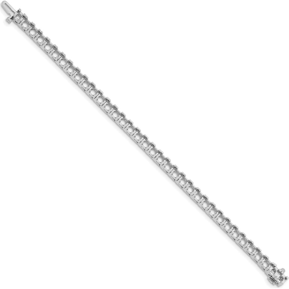 14K White Gold 7" Tennis Bracelet with 36 Round Diamonds - 12.5 Carat Total Diamond Weight by Monteluci Fine Jewelry