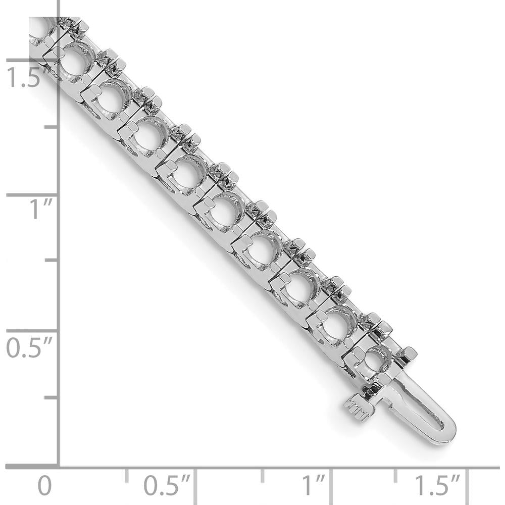 14K White Gold 7" Tennis Bracelet with 36 Round Diamonds - 12.5 Carat Total Diamond Weight by Monteluci Fine Jewelry