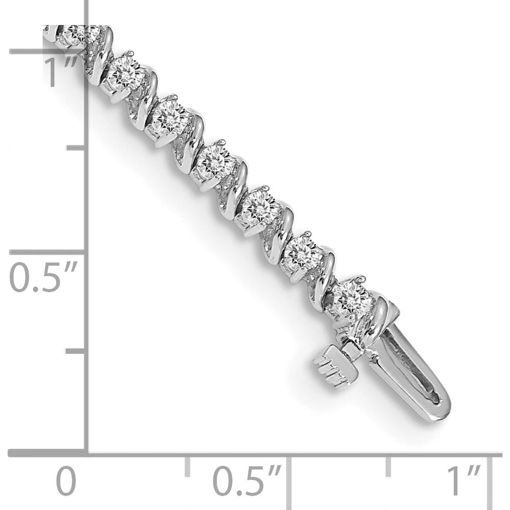 14K White Gold 7" Tennis Bracelet with 44 Round Diamonds - 2.2 Carat Total Diamond Weight by Monteluci Fine Jewelry