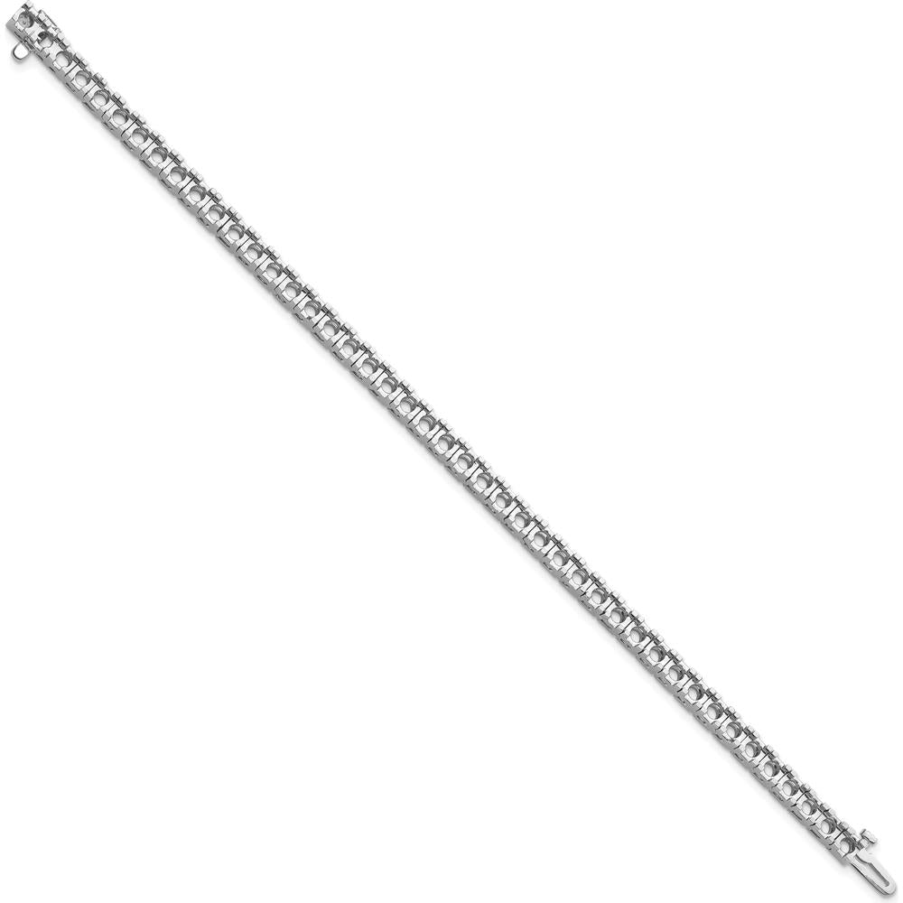 14K White Gold 7" Tennis Bracelet with 44 Round Diamonds - 6.6 Carat Total Diamond Weight by Monteluci Fine Jewelry