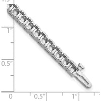 14K White Gold 7" Tennis Bracelet with 44 Round Diamonds - 6.6 Carat Total Diamond Weight by Monteluci Fine Jewelry
