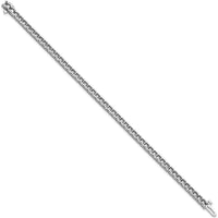 14K White Gold 7" Tennis Bracelet with 50 Round Stone Settings in 4-Prong Mountings by Monteluci Fine Jewelry