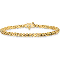 14K White Gold 7" Tennis Bracelet with 53 Round Diamonds - 4.18 Carat Total Diamond Weight by Monteluci Fine Jewelry