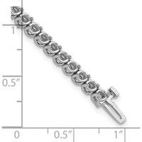 14K White Gold 7" Tennis Bracelet with 53 Round Diamonds - 4.18 Carat Total Diamond Weight by Monteluci Fine Jewelry