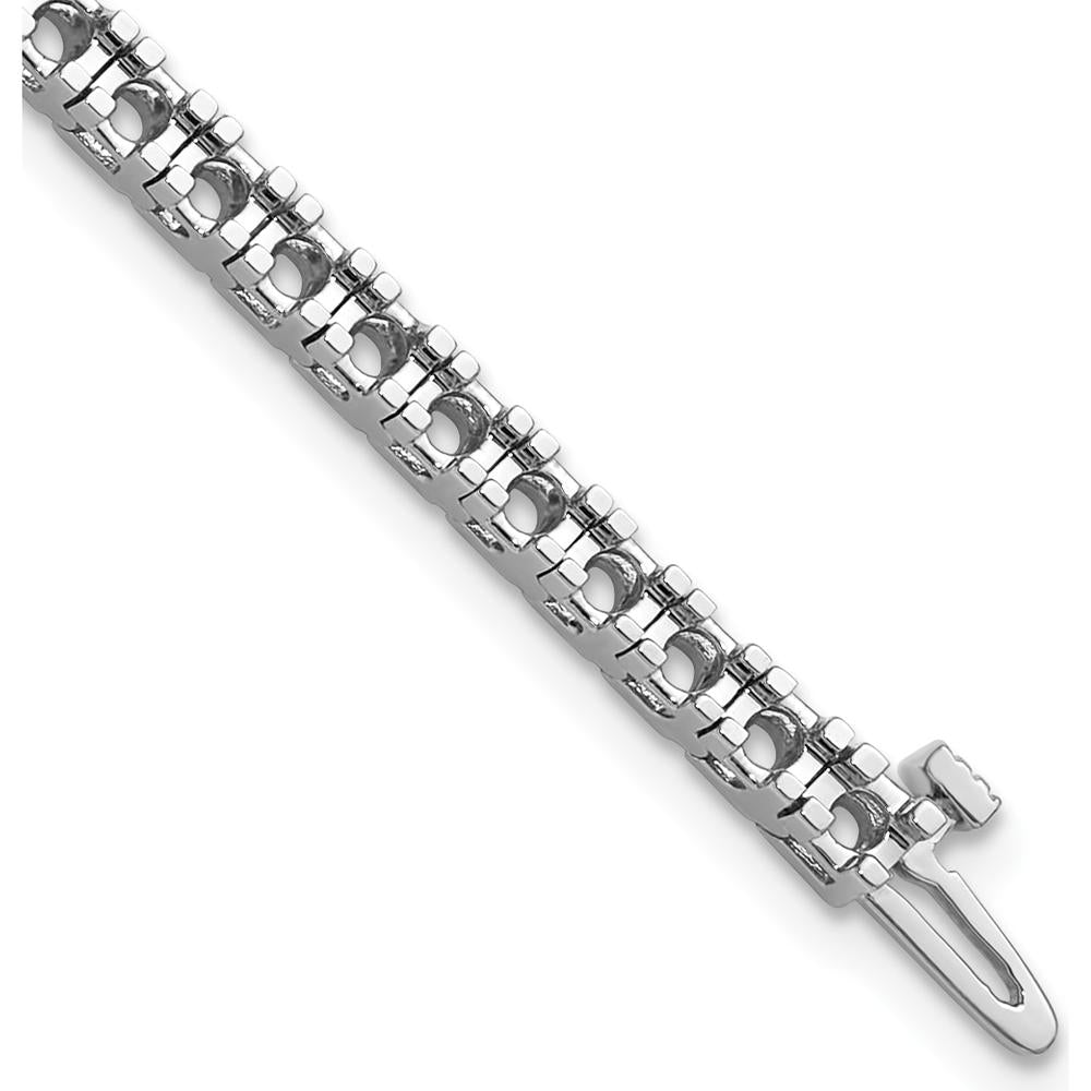 14K White Gold 7" Tennis Bracelet with 55 Round Diamonds - 2.64 Carat Total Diamond Weight by Monteluci Fine Jewelry