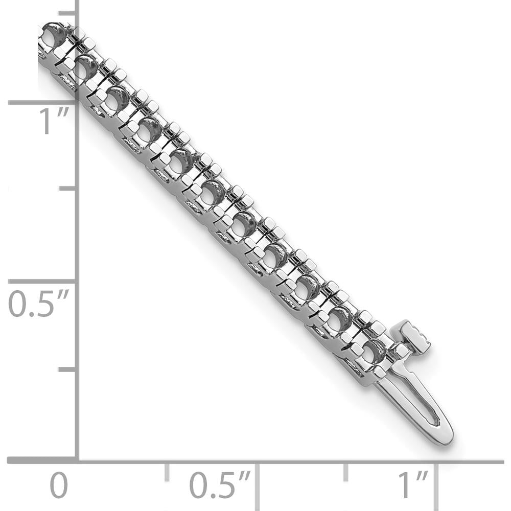 14K White Gold 7" Tennis Bracelet with 55 Round Diamonds - 2.64 Carat Total Diamond Weight by Monteluci Fine Jewelry
