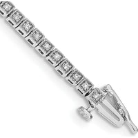 14K White Gold 7" Tennis Bracelet with 60 Round Diamonds - 1/2 Carat Total Diamond Weight by Monteluci Fine Jewelry