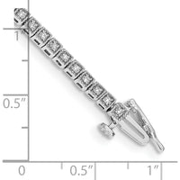 14K White Gold 7" Tennis Bracelet with 60 Round Diamonds - 1/2 Carat Total Diamond Weight by Monteluci Fine Jewelry
