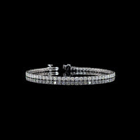 14K White Gold 7" Tennis Bracelet with 64 Prong-Set Round Lab Diamonds - 4.00 Carat Total Weight E-F VS1 - Covaloro Fine Jewelry