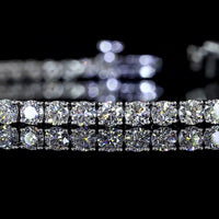 14K White Gold 7" Tennis Bracelet with 64 Prong-Set Round Lab Diamonds - 4.00 Carat Total Weight E-F VS1 - Covaloro Fine Jewelry