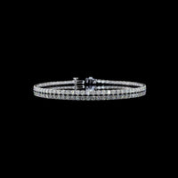 14K White Gold 7" Tennis Bracelet with 71 Prong-Set Round Lab Diamonds - 6.00 Carats Total Diamond Weight, E-F Color, VS1 Clarity - Covaloro Fine Jewelry