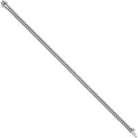 14K White Gold 7" Tennis Bracelet with 81 Square Princess-Cut Diamonds - 4.0 Carat Total Diamond Weight by Monteluci Fine Jewelry
